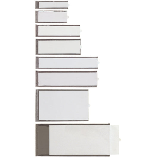 SEI ROTA - 320321 - Portaetichette adesivo Ies B1 - 16 x 63 mm - grigio - Sei Rota - conf. 10 pezzi - 25185 -  Conf. da 1 Pz.