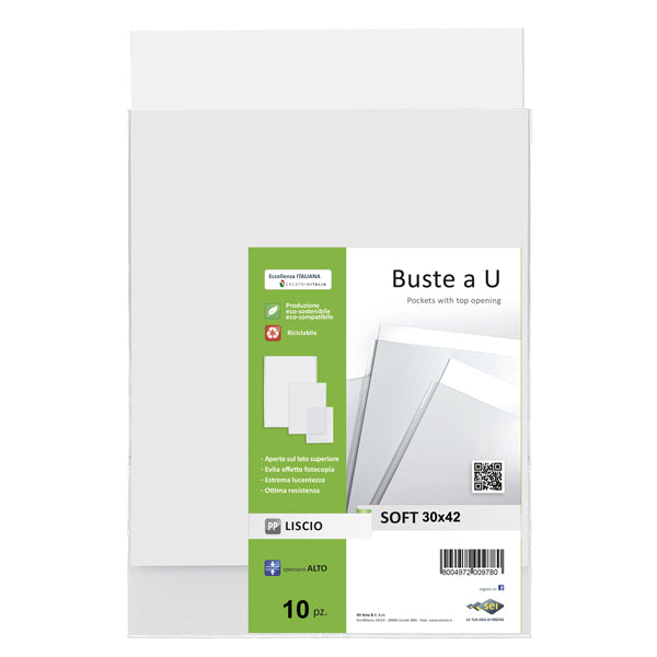 SEI ROTA - 653042 - Buste a sacco Soft - PPL - 30 x 42 cm - liscio - trasparente - Sei Rota - conf. 10 pezzi - 25961 -  Conf. da 1 Pz.