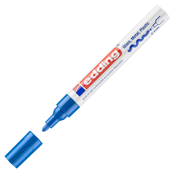 EDDING - E-750 003 - Marcatore permanente a vernice 750 - punta tonda - da 2 a 4 mm - blu - Edding - 27551 -  Conf. da 1 Pz.