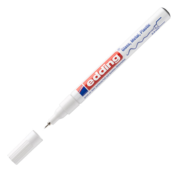 EDDING - E-780 049 - Marcatore permanente a vernice 780 - punta tonda extra fine - 0,8 mm - bianco  - Edding - 27578 -  Conf. da 1 Pz.
