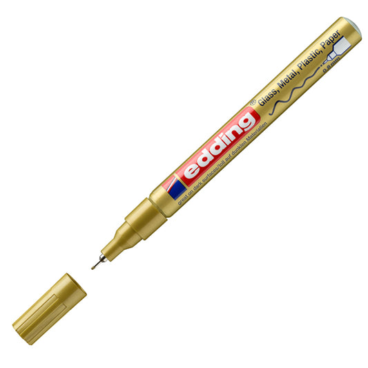 EDDING - E-780 053 - Marcatore permanente a vernice 780 - punta tonda extra fine - 0,8 mm - oro  - Edding - 27579 -  Conf. da 1 Pz.