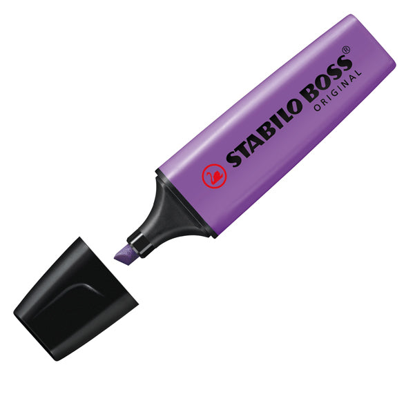 STABILO - 70-55 - Evidenziatore Stabilo Boss Original - punta a scalpello - tratto 2 - 5 mm - lavanda 55 - Stabilo - 27681 -  Conf. da 10 Pz.