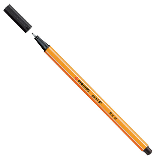 STABILO - 88-46 - Fineliner Point 88 - tratto 0,4 mm - nero 46 - Stabilo - 27690 -  Conf. da 10 Pz.