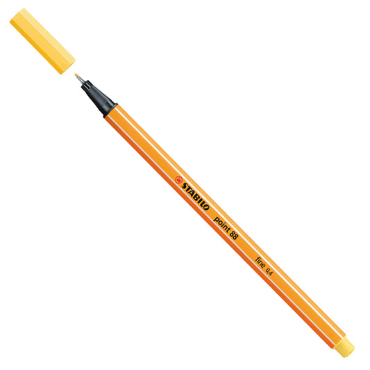 STABILO - 88-44 - Fineliner Point 88 - tratto 0,4 mm - giallo 44 - Stabilo - 27695 -  Conf. da 10 Pz.