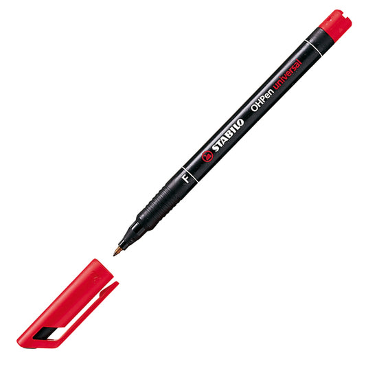 STABILO - 842-40 - Pennarello OHPen universal permanente 842 - punta fine 0,7 mm - rosso - Stabilo - 27713 -  Conf. da 10 Pz.