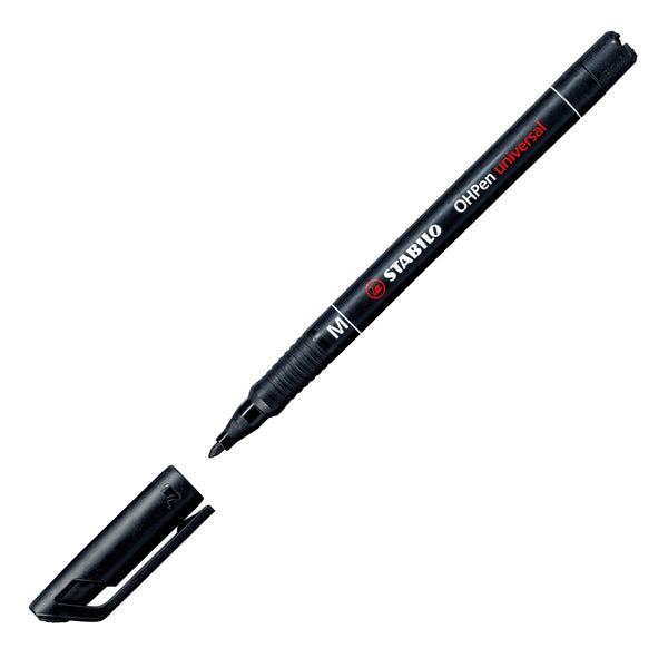 STABILO - 843-46 - Pennarello OHPen universal permanente 843 - punta media 1 mm - nero - Stabilo - 27719 -  Conf. da 10 Pz.