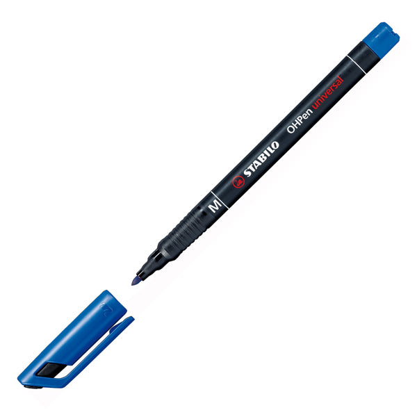 STABILO - 843-41 - Pennarello OHPen universal permanente 843 - punta media 1 mm - blu - Stabilo - 27722 -  Conf. da 10 Pz.