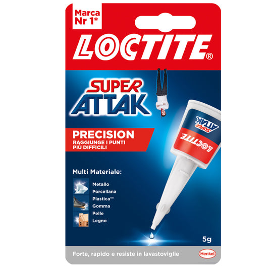 LOCTITE - 2632228 - Colla Super Attak Precision - 5 gr - trasparente - Loctite - 30428 -  Conf. da 1 Pz.