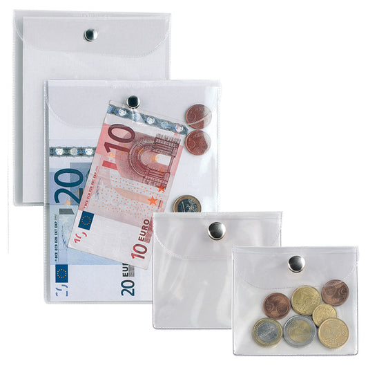 SEI ROTA - 441318 - Busta con bottone Press 5E - PVC - 13 x 18 cm - trasparente - Sei Rota - 46763 -  Conf. da 1 Pz.