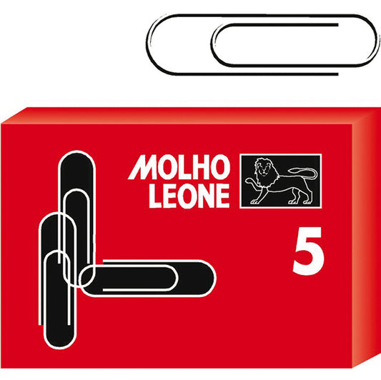 Molho Leone - 21105 - Fermagli zincati - n. 5 - 5 cm - Molho Leone - conf. 100 pezzi - 47863 -  Conf. da 5 Pz.