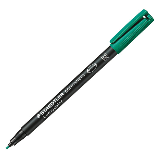 STAEDTLER - 317-5 - Pennarello Lumocolor Permanent 317 - punta 1,0mm - verde - Staedtler - 47922 -  Conf. da 10 Pz.