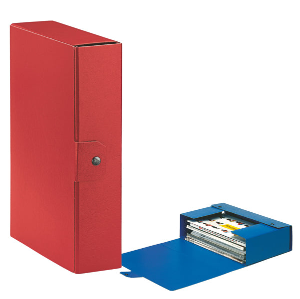ESSELTE - 390328160 - Scatola progetto Eurobox - dorso 8 cm - 25 x 35 cm - rosso - Esselte - 48351 -  Conf. da 5 Pz.