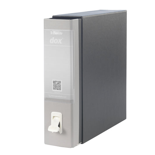 DOX - D15107 - Registratore Dox 1 - dorso 8 cm - commerciale 23 x 29,7 cm - grigio chiaro - Esselte Dox - 48855 -  Conf. da 1 Pz.