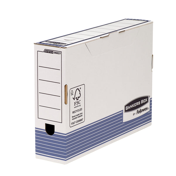 BANKERS BOX - 0023701 - Scatola archivio Bankers Box System - formato legale - 25,5 x 36 cm - dorso 8 cm - Fellowes - 56585 -  Conf. da 10 Pz.