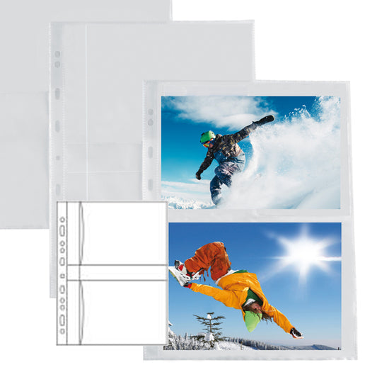 SEI ROTA - 662502 - Buste forate Atla F porta foto - 4 spazi 13 x 18 cm - trasparente - Sei Rota - conf. 10 pezzi - 56681 -  Conf. da 1 Pz.