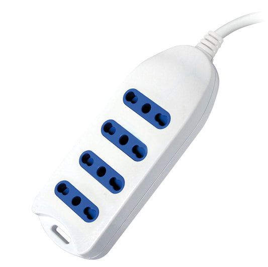 MKC - 492517976 - Presa multipla - 4 prese standard italiano - cavo da 1.5 mt - MKC - 57912 -  Conf. da 1 Pz.
