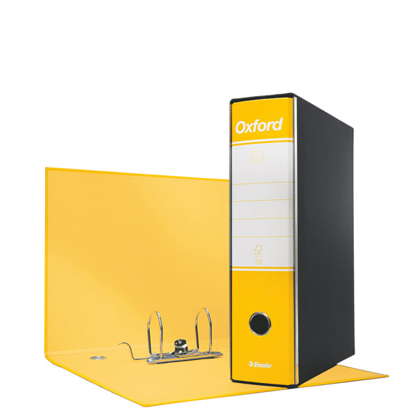 ESSELTE - 390783090 - Registratore Oxford G83 - dorso 8 cm - commerciale 23 x 30 cm - giallo - Esselte - 63410 -  Conf. da 6 Pz.