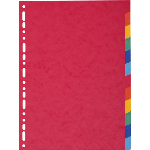 EXACOMPTA - 2012E - Separatore Forever - 12 tacche - cartoncino riciclato 220 gr - A4 - multicolore - Exacompta - 71841 -  Conf. da 1 Pz.
