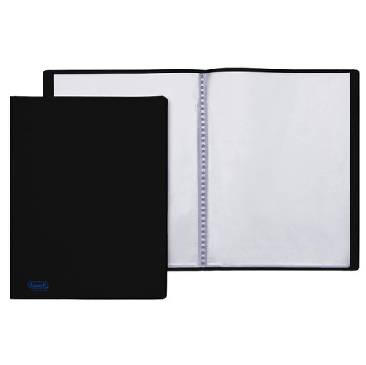 FAVORIT - 400035505 - Portalistini Sviluppo - liscio - PP - 22 x 30 cm - 20 buste - nero - Favorit - 71912 -  Conf. da 1 Pz.