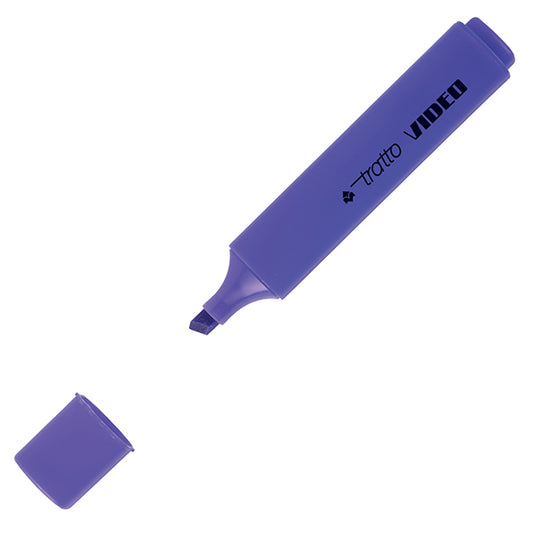 TRATTO - F830210 - Evidenziatore Tratto Video  - punta a scalpello - tratto da 1,0mm-5,0mm - viola - Tratto - 73534 -  Conf. da 12 Pz.