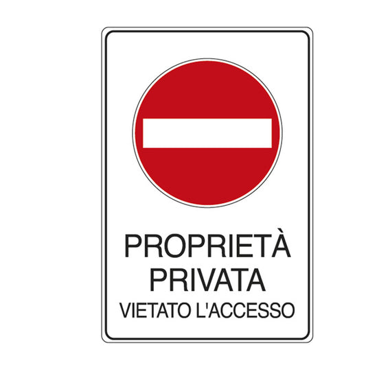CARTELLI SEGNALATORI - 5613K - Cartello segnalatore - 30x20 cm - PROPRIETA' PRIVATA VIETATO L'ACCESSO - alluminio - Cartelli Segnalatori - 76892 -  Conf. da 1 Pz.