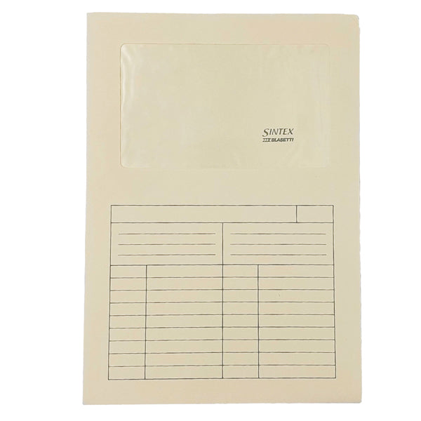 BLASETTI - 0582 - Cartellina a L con finestra Sintex - 120 gr - A4 - avorio - Blasetti - conf. 50 pezzi - 77420 -  Conf. da 1 Pz.