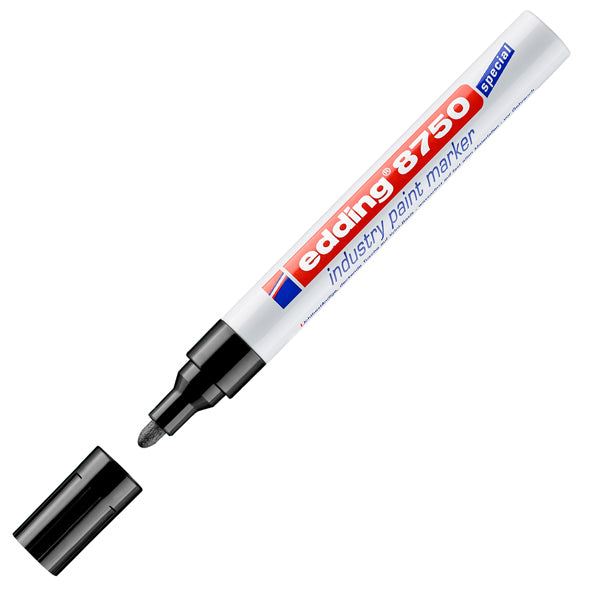 EDDING - E-8750 NERO - Marcatore industriale a vernice 8750 - punta tonda - da 2 a 4 mm - nero - Edding - 79765 -  Conf. da 1 Pz.