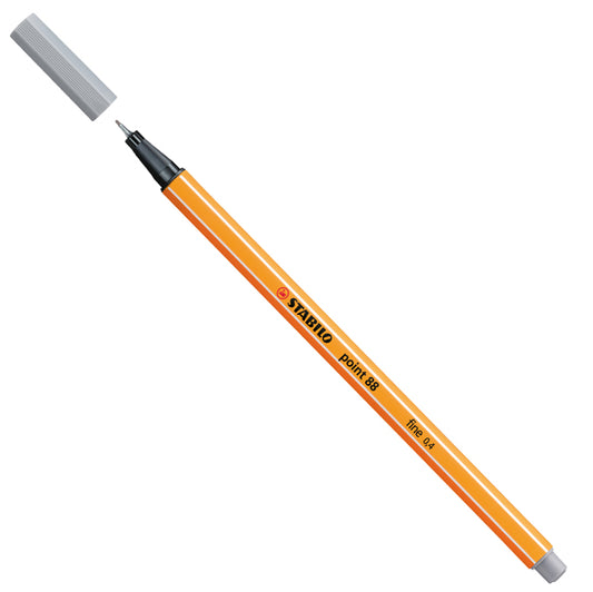 STABILO - 88-95 - Fineliner Point 88 - tratto 0,4 mm - grigio medio 95 - Stabilo - 81713 -  Conf. da 10 Pz.