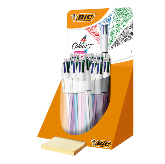 BIC - 902128 - Penna 4 colori Shine - colori assortiti - Bic - expo 20 pezzi - 83916 -  Conf. da 1 Pz.