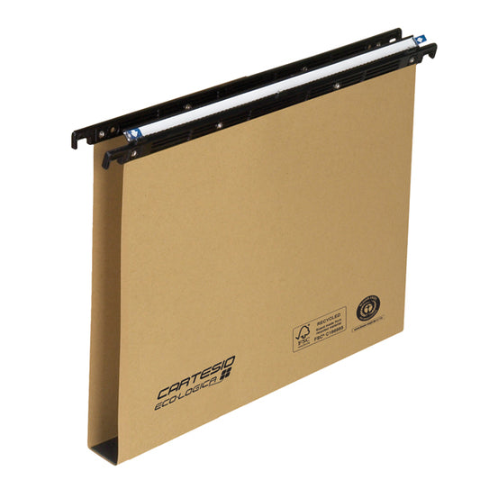 BERTESI - 100-395 3-A1 - Cartella sospesa Cartesio Eco-logica - cassetto - 39 cm - fondo U - 37 x 25 cm - avana - Bertesi - 86117 -  Conf. da 25 Pz.