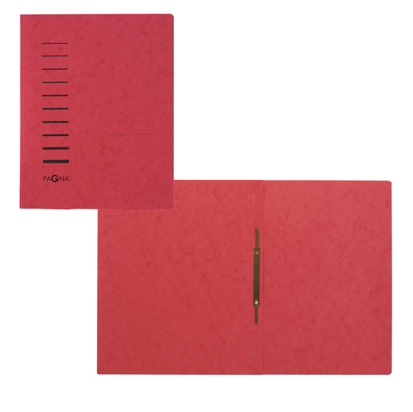 PAGNA - 28001-01 - Cartellina semplice con pressino- 265 gr - A4 - cartone pressato - rosso - Pagna - 86592 -  Conf. da 25 Pz.