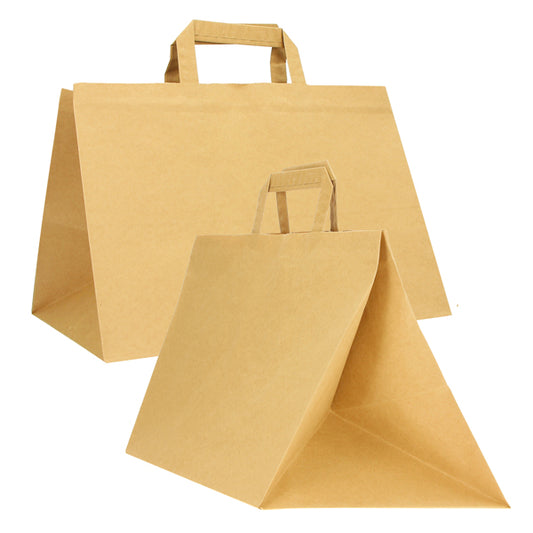Mainetti Bags - 072529 - Shopper Flat XLarge - maniglie piattina - 32 x 22 x 24 cm - carta kraft - avana - Mainetti Bags - conf. 200 pezzi - 87781 -  Conf. da 1 Pz.
