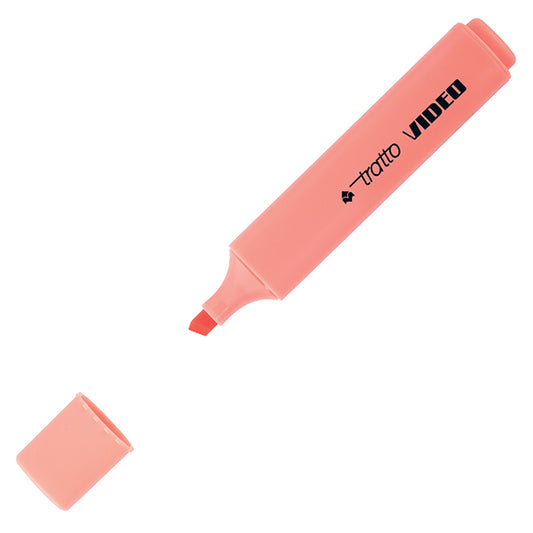 TRATTO - 833507 - Evidenziatore Tratto Video Pastel -  punta a scalpello - tratto 1,0 - 5,0 mm - rosa pastel - Tratto - 88919 -  Conf. da 12 Pz.