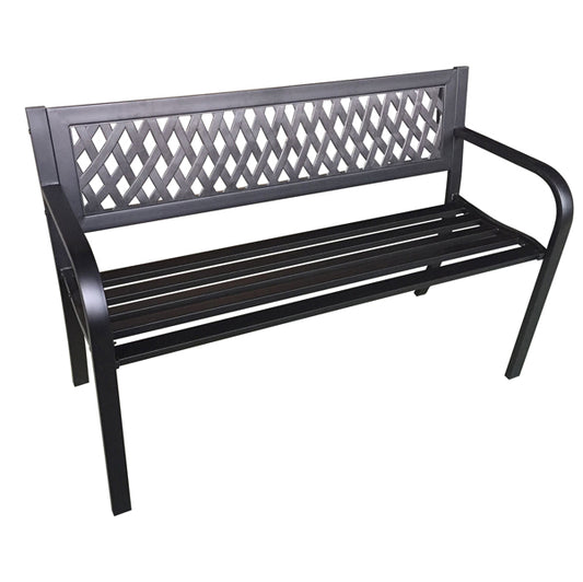 Garden Friend - P1362222 - Panca da giardino Boulevard  - 75 x 50 x 120 cm - acciaio-ABS - nero - Garden Friend - 91690 -  Conf. da 1 Pz.