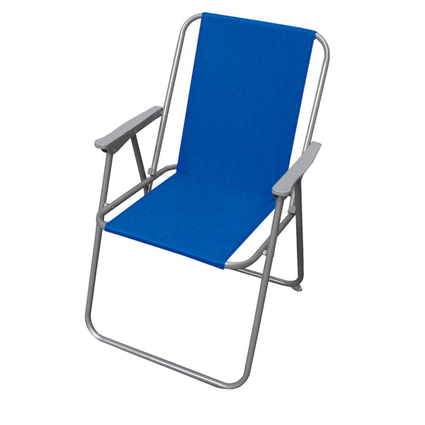 Garden Friend - S1526012 - Sedia pieghevole Relax - 76 x 47 x 53 cm - acciaio verniciato-PVC - blu - Garden Friend - 91693 -  Conf. da 1 Pz.