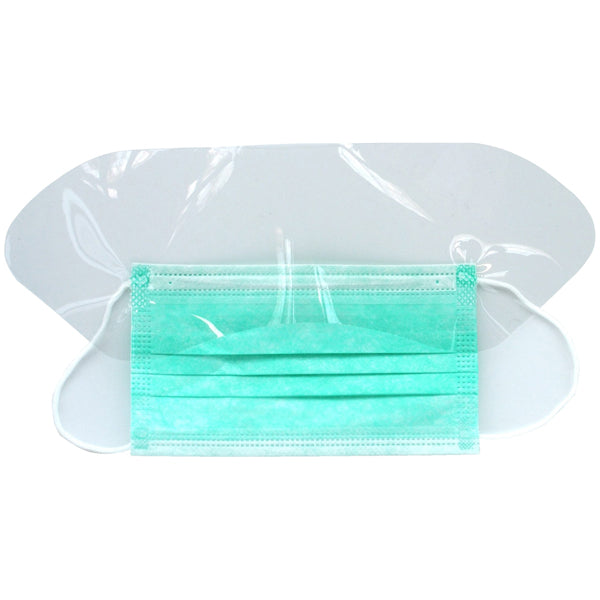 PVS - MAS205 - Mascherina chirurgica - con visiera paraschizzi - PVS - 94049 -  Conf. da 20 Pz.