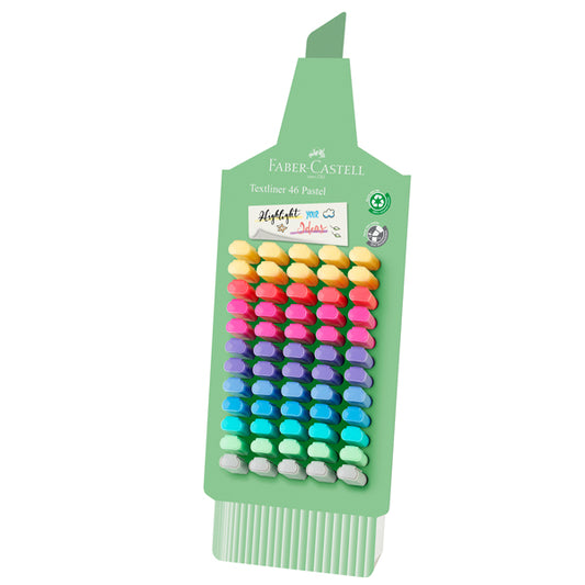 FABER-CASTELL - 254633 - Evidenziatore Textliner 46 - colori assortiti - Faber Castell - Expo 60 pezzi - 95572 -  Conf. da 1 Pz.