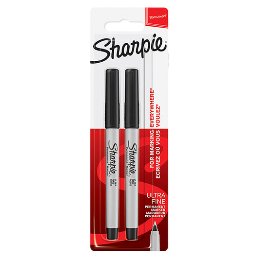 SHARPIE - 1985878 - Marcatore permanente ultrafine - punta 0,5mm - nero - Sharpie - blister 2 pezzi - 95851 -  Conf. da 1 Pz.