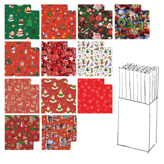 REX SADOCH - GR3J1NAT - Rotolo carta regalo natale - 2 x 0,70 m - fantasie assortite - Rex Sadoch - 96320 -  Conf. da 50 Pz.