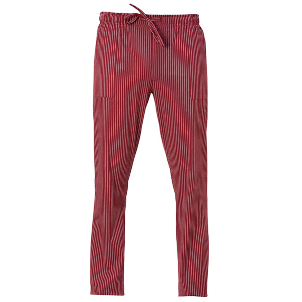 Giblor's - Q8PX0108-G35-M - Pantalone cuoco Enrico - unisex - taglia M - gessato bordeaux - Giblor's - 96673 -  Conf. da 1 Pz.