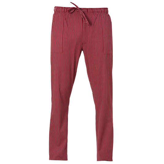 Giblor's - Q8PX0108-G35-M - Pantalone cuoco Enrico - unisex - taglia M - gessato bordeaux - Giblor's - 96673 -  Conf. da 1 Pz.