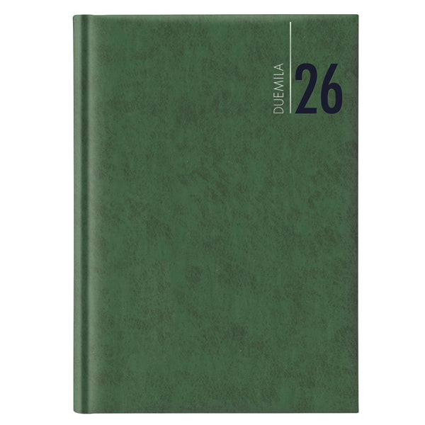 No Brand - 9131XMT04 - Agenda settimanale 2026 - copertina in carta imbottita - 17 x 24 cm - verde - 98532 -  Conf. da 1 Pz.
