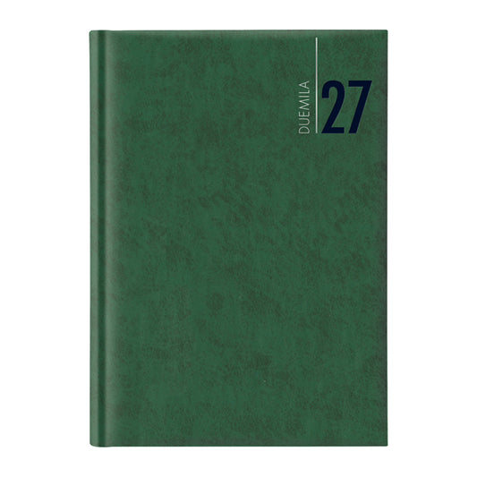 No Brand - 9131XMT04 - Agenda settimanale 2027 - copertina in carta imbottita - 17 x 24 cm - verde - 98532 -  Conf. da 1 Pz.