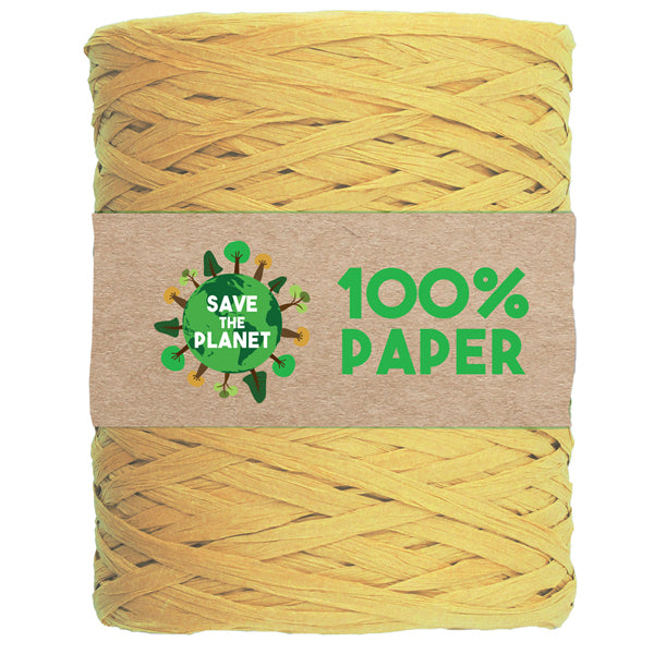 BRIZZOLARI - 02595802 - Nastro Rafia - 100 m - carta - giallo 02 - Brizzolari - 99276 -  Conf. da 1 Pz.