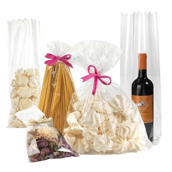 PNP - U-010TNN Y1NNN4 - Busta regalo Crystal - 12 x 17,5 cm - 30 micron - trasparente - PNP - conf. 100 pezzi - 99284 -  Conf. da 1 Pz.