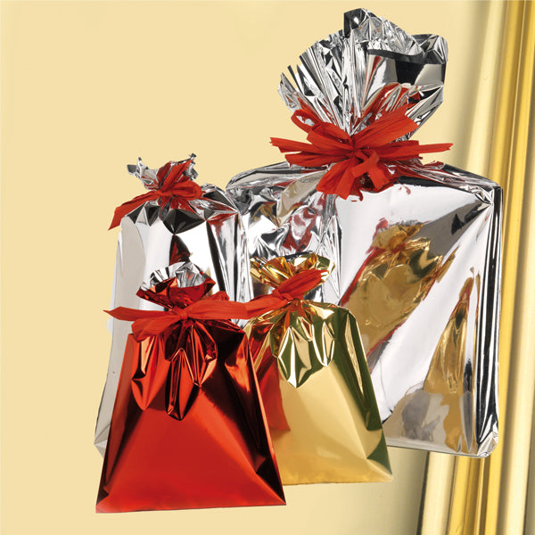PNP - U-814ARRY9PAD - Busta regalo - senza patella adesiva - 50 x 75 cm - 30 micron - PPL - metal lucido - oro - PNP - conf. 25 pezzi - 99285 -  Conf. da 1 Pz.