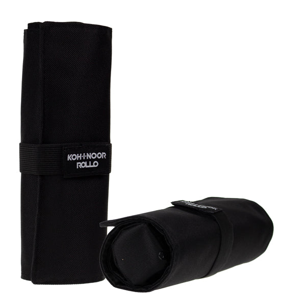 KOH.I.NOOR - DJTB-24 - Astuccio arrotolabile Roller - con astuccio zip interno - 24 scomparti - 7,5 x 21,5 cm - tessuto - nero - Koh-I-Noor - 99970 -  Conf. da 1 Pz.