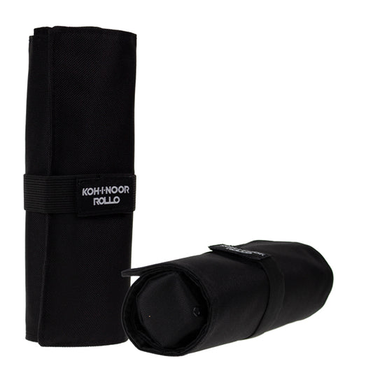 KOH.I.NOOR - DJTB-24 - Astuccio arrotolabile Roller - con astuccio zip interno - 24 scomparti - 7,5 x 21,5 cm - tessuto - nero - Koh-I-Noor - 99970 -  Conf. da 1 Pz.