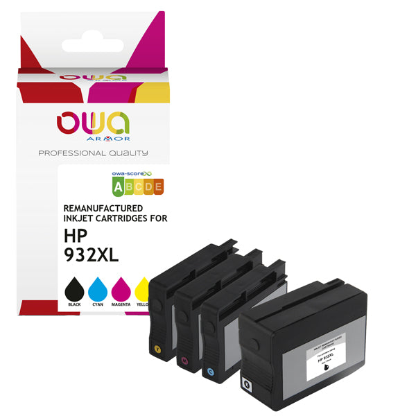ARMOR - K10306OW - Armor - 4 Cartucce compatibili per HP 932XL-933XL - BK-C-M-Y - 6ZC71AE - 1030 pag - ARMK10306 -  Conf. da 1 Pz.