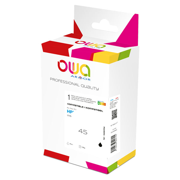 ARMOR - K20107OW - Armor - Cartuccia Compatibile per Hp 45 - Nero - ARMK20107 -  Conf. da 6 Pz.